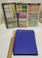 Blue Nursing Edition Fold Folding Clipboard with 3 Stick On Charts 12 1/2" by 9"