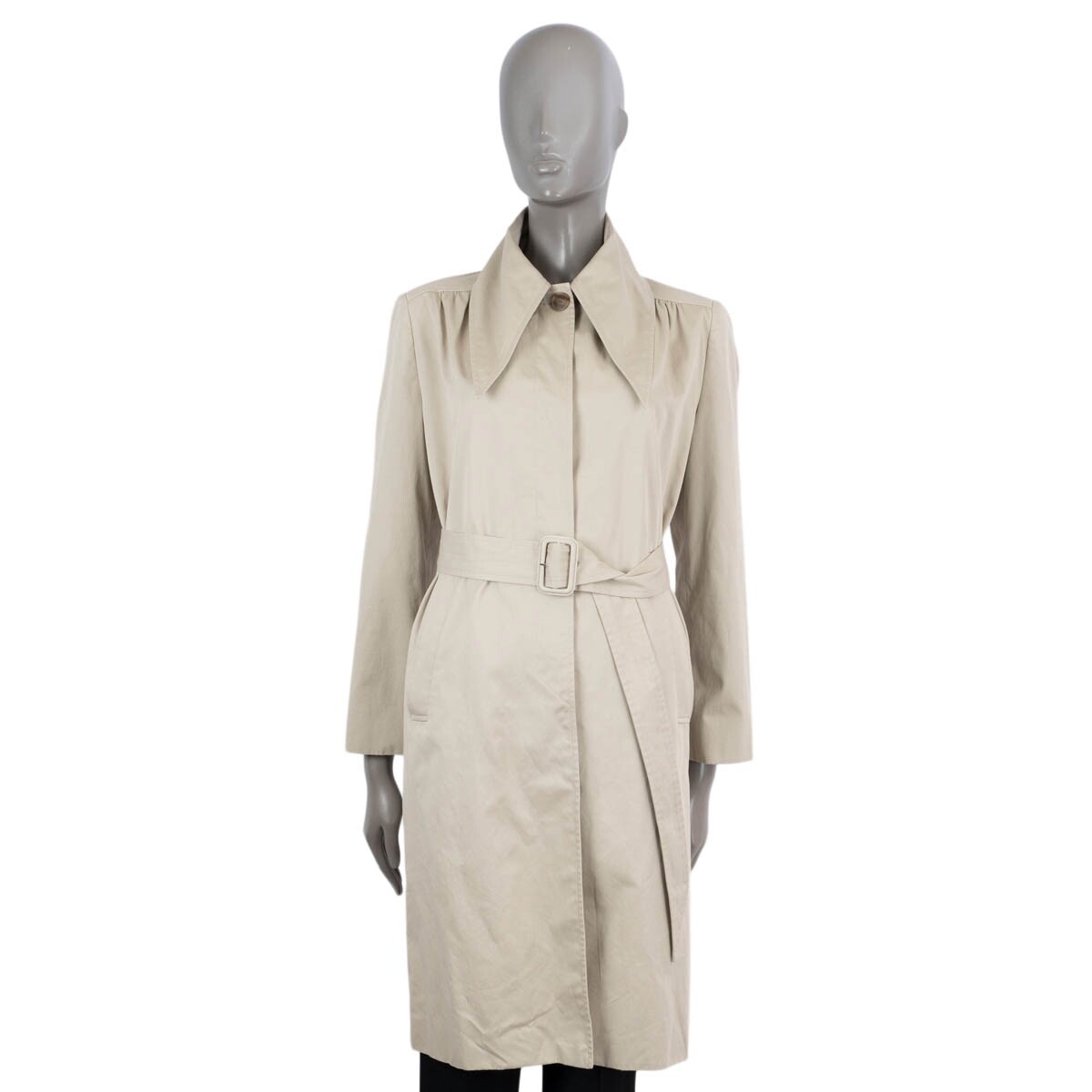 VIP【関税送料無料】希少 BALENCIAGA BEIGE COTTON TRENCH COAT s-l1200.jpg