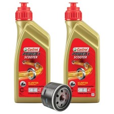 KIT TAGLIANDO 2L CASTROL 5W40 + FILTRO ORIGINALE PIAGGIO X9 500 2001-2003