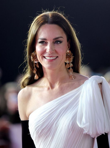 Boucles d'Oreilles Clip on Blanc Doré Long Fleur Métallique Princess Kate EH3 - Bild 17 von 17