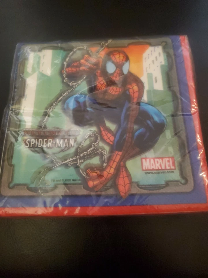 ULTIMATE SPIDER-MAN (16 ct.) Birthday Party Beverage Napkins [10"×10"] New - Image 2 of 2
