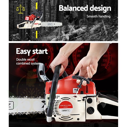 Giantz Chainsaw Petrol 75CC 20" Bar Commercial E-Start Pruning Chain Saw 6.8HP - Picture 6 of 8