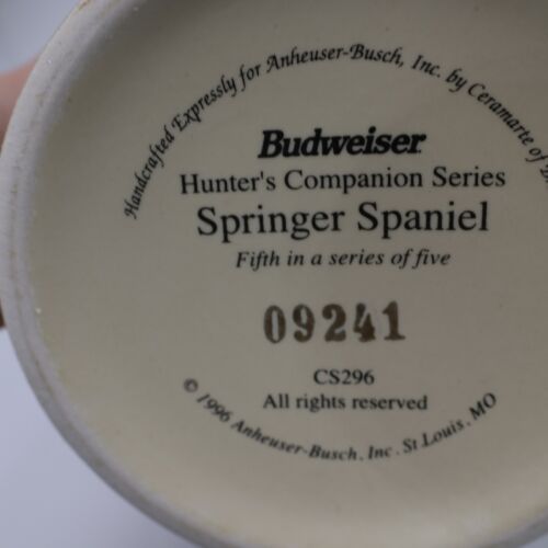 Vintage Budweiser Hunter’s Companion Beer Stein “Springer Spaniel” 5th in Series - Picture 4 of 5