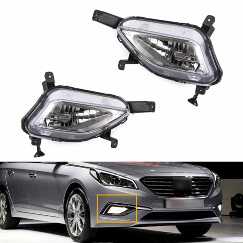 Pair Front Bumper Fog Light Driving Lamps For Hyundai Sonata 2015 2016 2017 - Picture 1 of 6