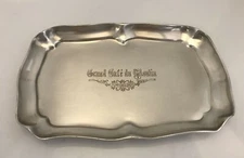 Zodax Catch All Dish Tray Pewter Silver Metal Home Decor Barware Jewelry