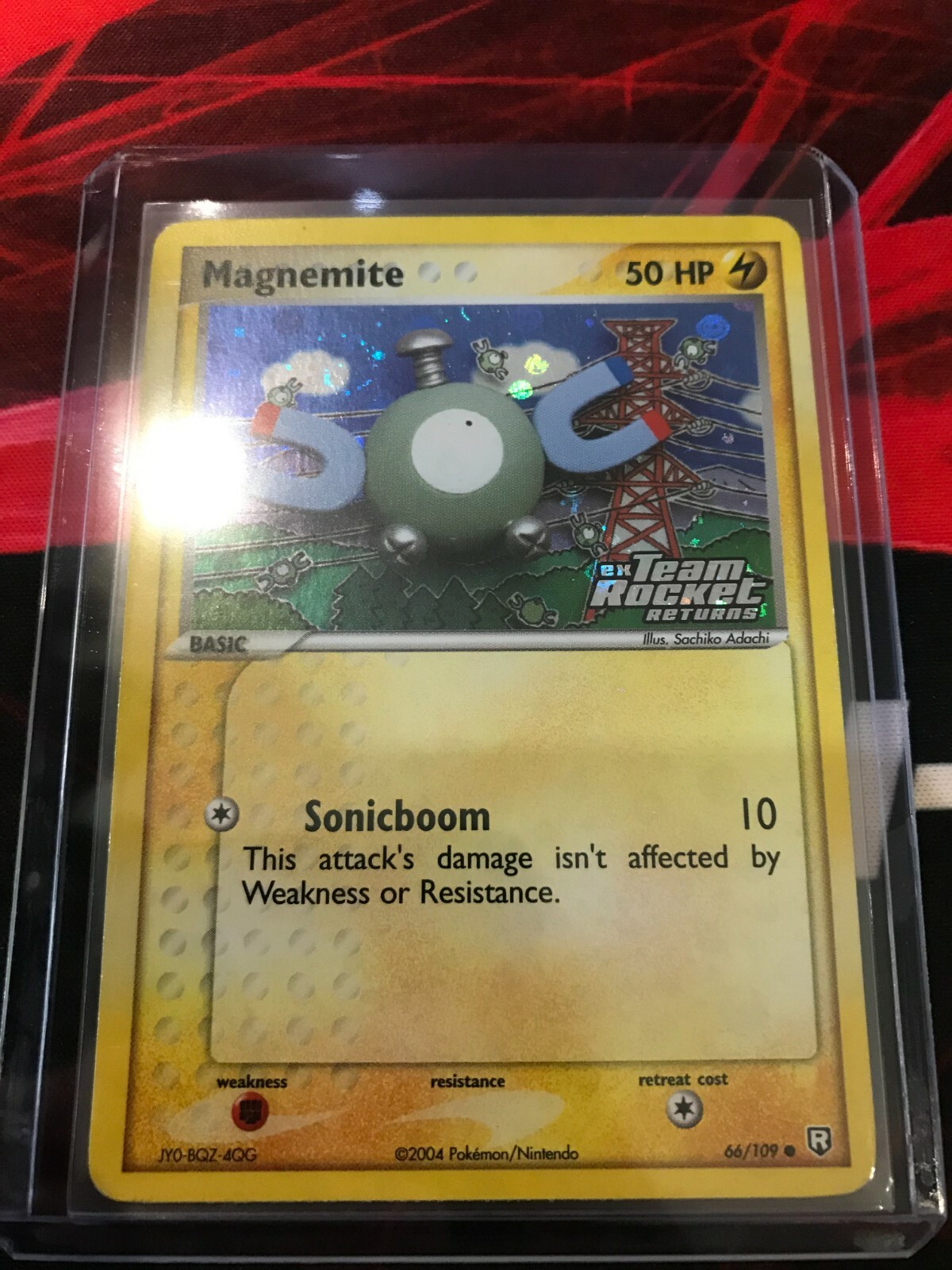 Magnemite Reverse Holo 66/109 Pokémon Card NM Condition (EX Team Rocket Returns)