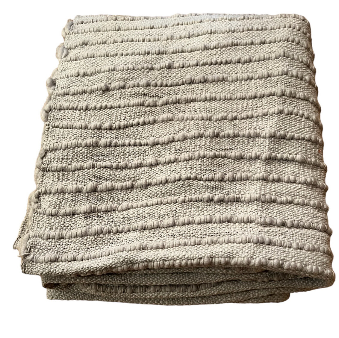 West Elm Chunky Weave Throw Blanket 50x60 Gray Rn 71395 Cotton Acrylic