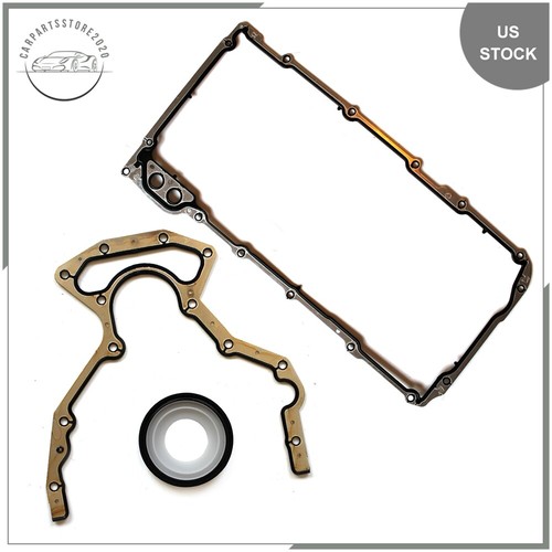 Oil Pan Gasket & Rear Main Seal Kit For Chevy GMC Cadillac 4.8L 5.3L 6.0L 6.2L Engines (98-16)