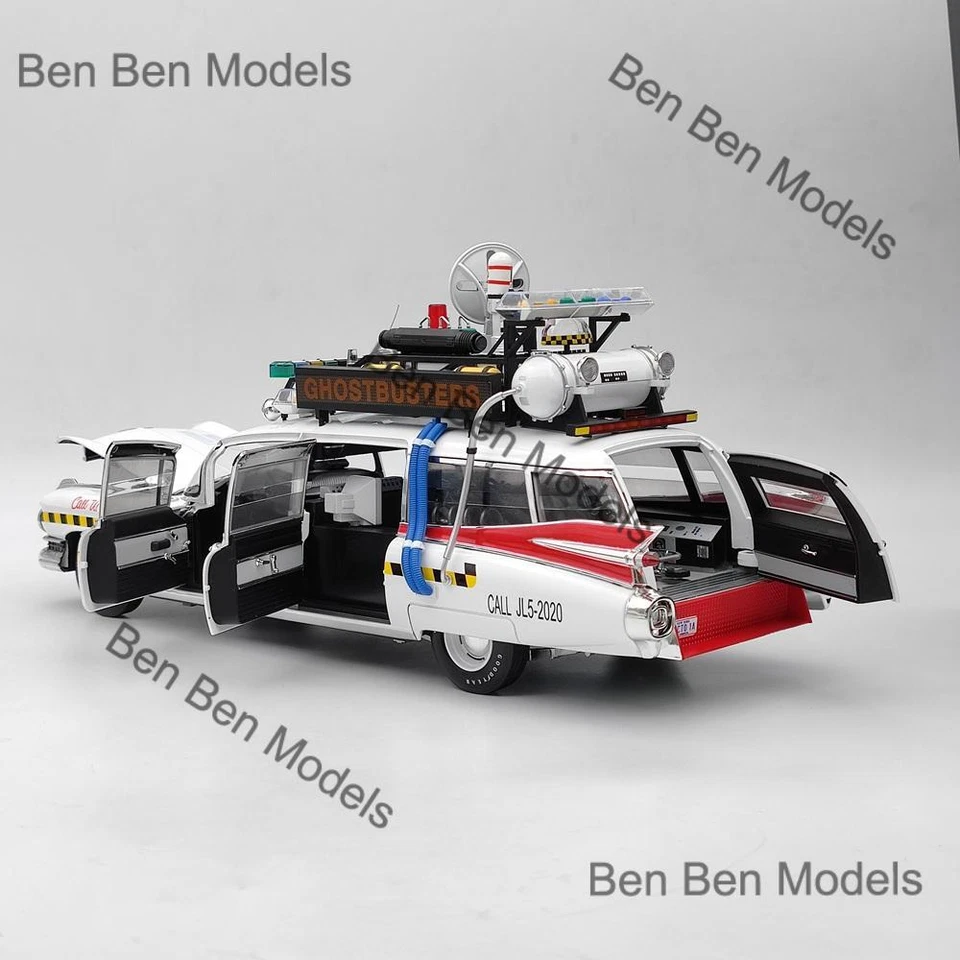 1:18 HOT WHEELS Cadillac Ghostbusters II ECTO 1A Elite X5470 Diecast Models US - Image 4 of 4