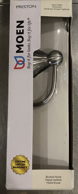 Porte-papier Toilette Moen DN8408BN – Collection Preston – Nickel Brossé – Résistant Aux Taches – Neuf