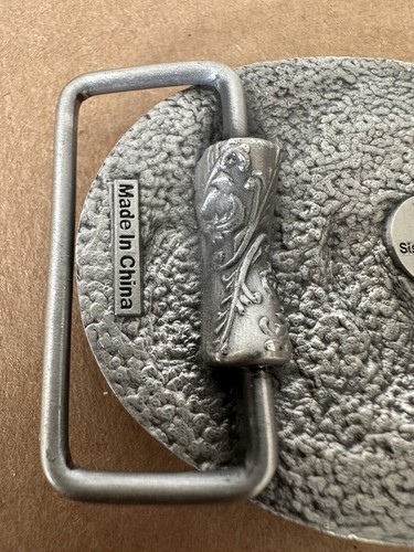 Siskiyou Feather Bald Eagle Enamel Belt Buckle Ag-87 Silver Black Metal 1980’s - Picture 5 of 9