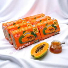 Asantee Papaya & Honey Soap Herbal Natural Soap : 125g pack of 6 pieces