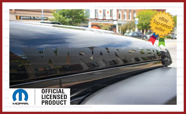 Juego de calcomanías de vinilo para capó Jeep WRANGLER pegatinas gráficas JL negro mate SJ4T7 Foto 3 de 4