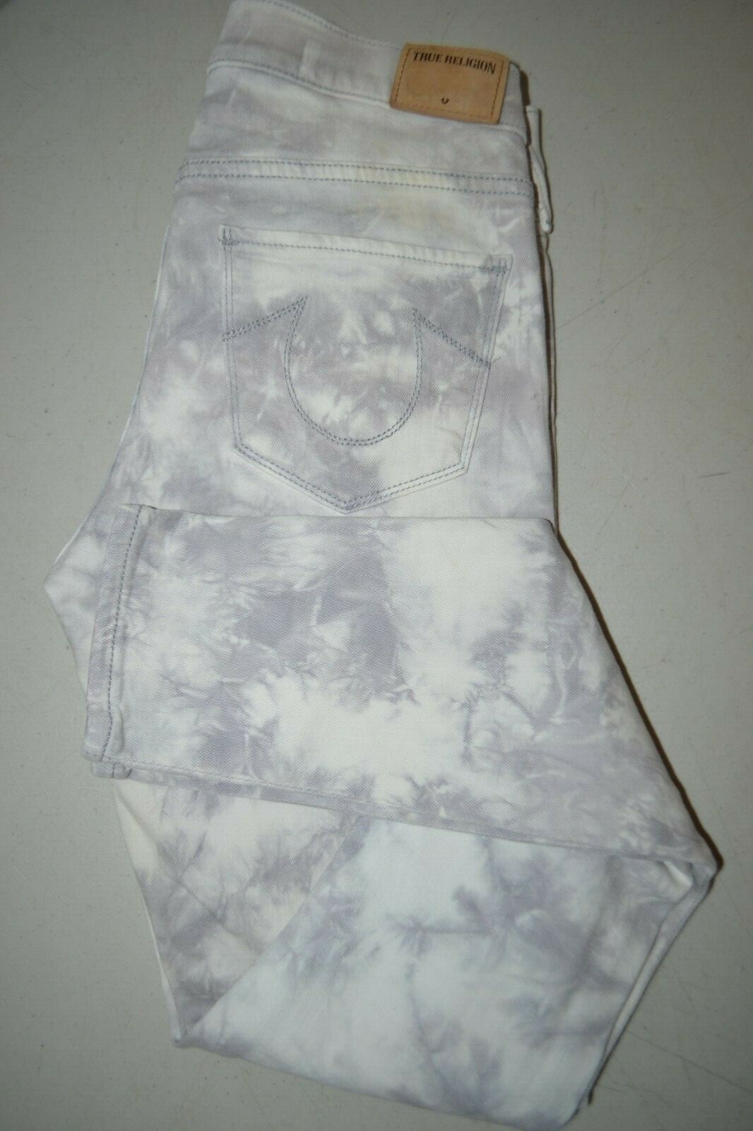 True Religion Women's Halle Mid Rise Super Skinny Moto Style Jeans Sz 27x29