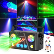 HOLDLAMP 5 in 1 Laser Projector Light RGB Beam DMX Party Disco Stage Xmas lights