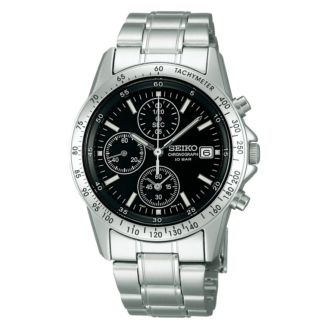 SEIKO ブラックダイヤル 時計 M01450 0729 SBTQ041 Seiko Spirit SBTQ041 Men Watch Black Dial Stainless Steel