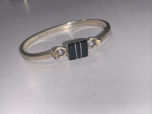 Bracciale Messico "Plata" in vetro 925 e onice - Foto 2 di 3