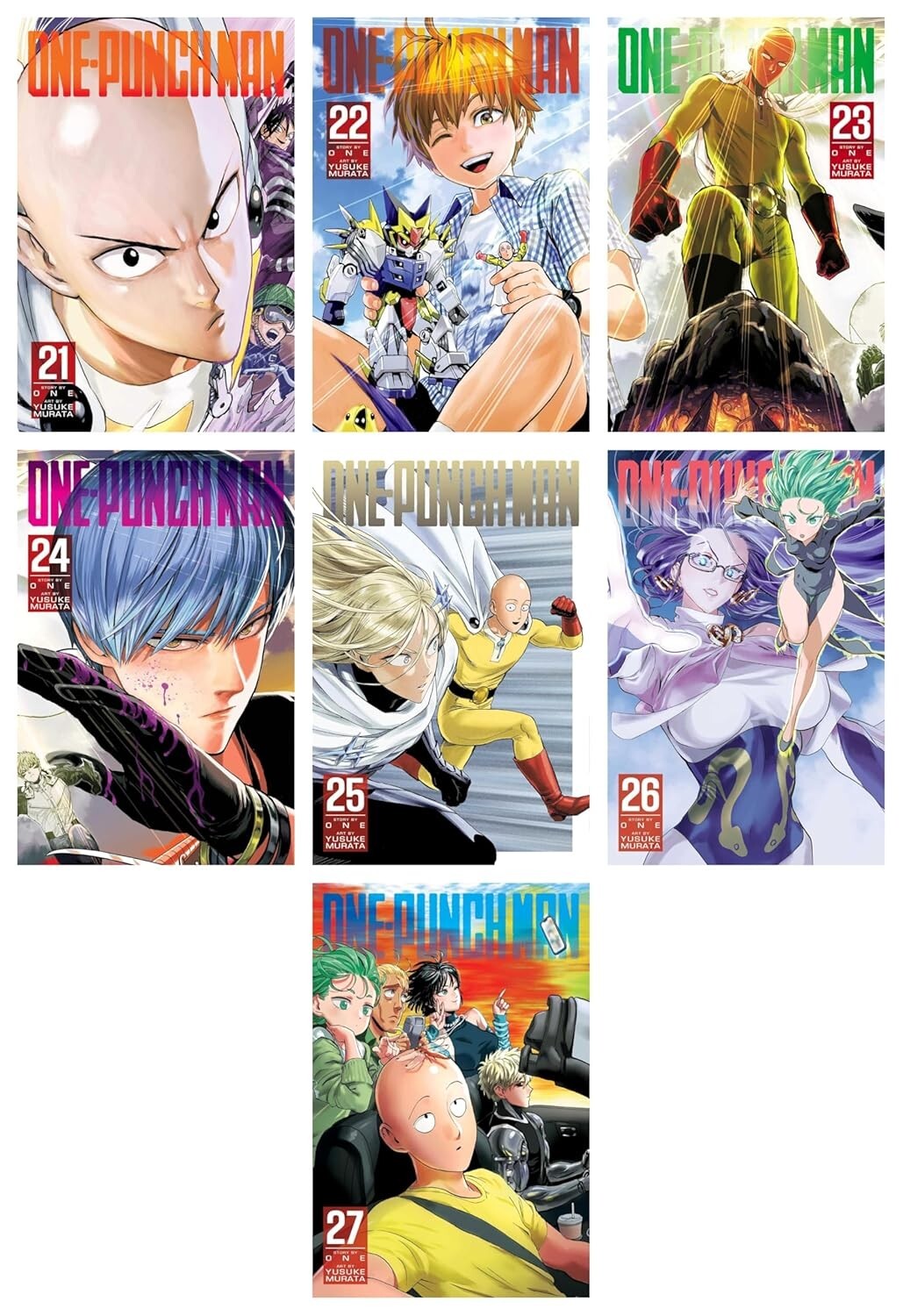 One-Punch Man Volume 21-27 Collection 7 Books Set By One Yusuke Murata PB NEW