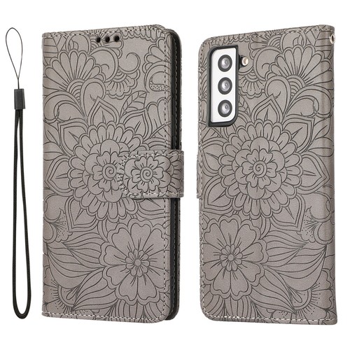 Flower Leather Wallet Card Phone Case for Samsung S22 S21 S10 S20 S9 Note 20 - Afbeelding 1 van 18