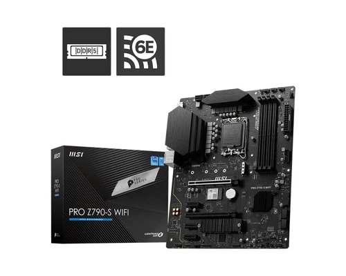 MSI PRO Z790-S WIFI Motherboard Intel Z790 LGA 1700 ATX DDR5 192GB Wi-Fi 6 2.5Gb