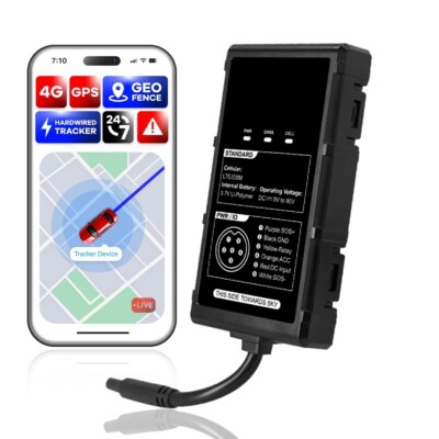 4G Vehicle GPS Tracker Hardwired Remote Cut off Fuel Alarm System Car ...