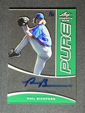 2015 Leaf Trinity Baseball Pure Phil Bickford Auto /10 Green