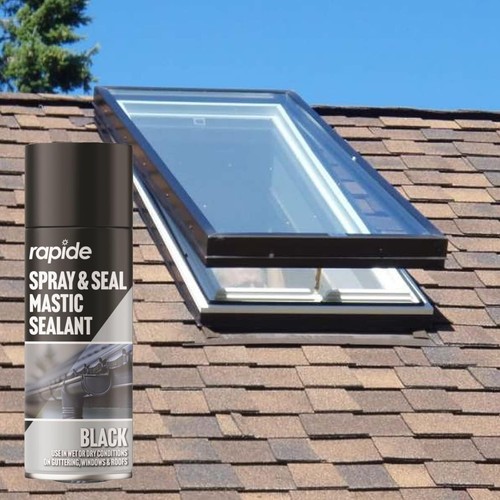 Spray & Seal Black Mastic Sealant For Guttering Roof Window Pipes Soil Pack Of 2 - Picture 6 of 6