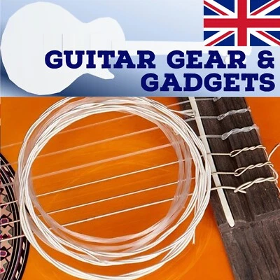 Set of 6 x Classical / Spanish Guitar Strings - Normal Tension - Nylon / Copper