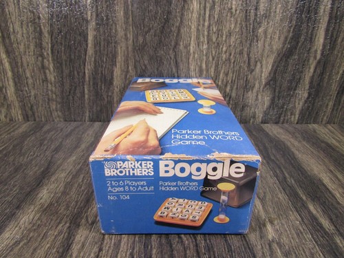 Cubi di lettere in legno vintage 1980 Boggle Parker Brothers gioco di parole completi - Foto 7 di 9