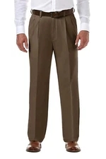Haggar Men’s 38x29 COOL 18 PRO pleated Fit Slacks SHIPS FREE(NWT) TOAST(J)