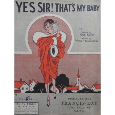 DONALDSON Walter Yes Sir! Das Ist Mein Baby Gesang Klavier 1926