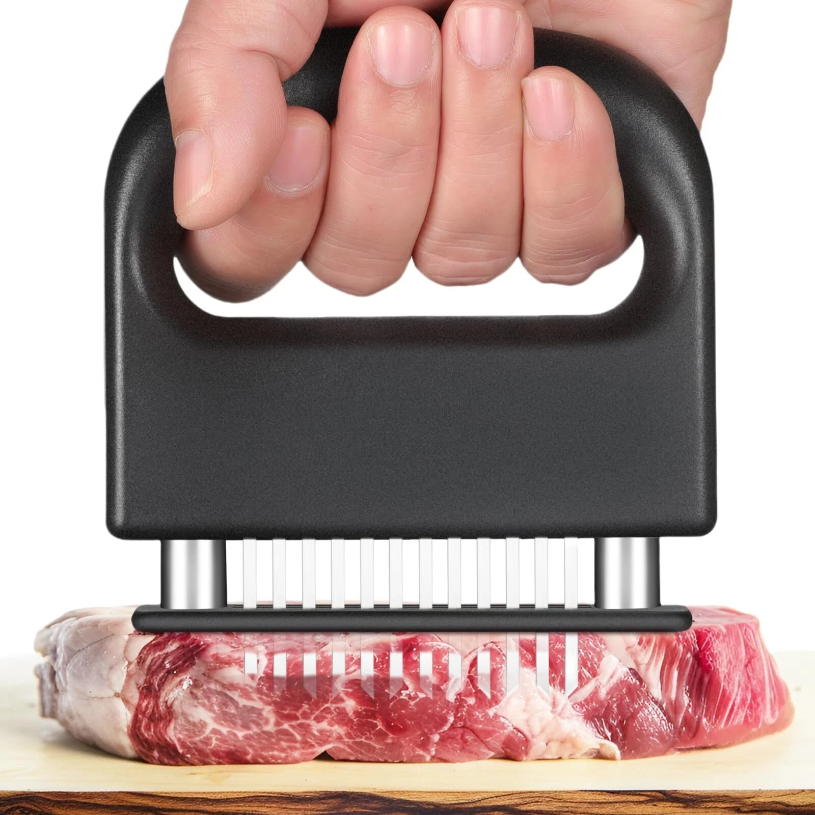 Meat Tenderizer with 48 Stainless Steel Needles for Beef Turkey Chicken Pork