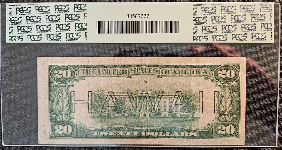 1934 A $20 Federal Reserve Note, Hawaii, Small Note, FR-2305, PCGS VF-30 (Aprnt) - Image 2 of 2