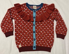 Wildflowers Top Pocketful Of Wonder Red Fern Wren Cardigan Girls EUC Size 4