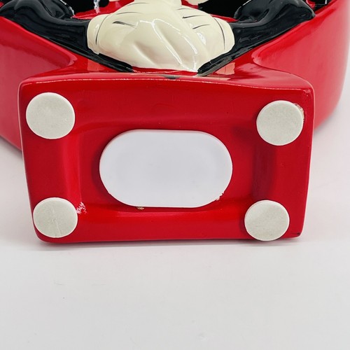 BANCO DE MONEDAS DE COLECCIÓN DISNEY ROJO MICKEY & MINNIE DE CERÁMICA ROJO CORAZÓN - AMOR-SAN VALENTÍN - RARO - Imagen 4 de 12