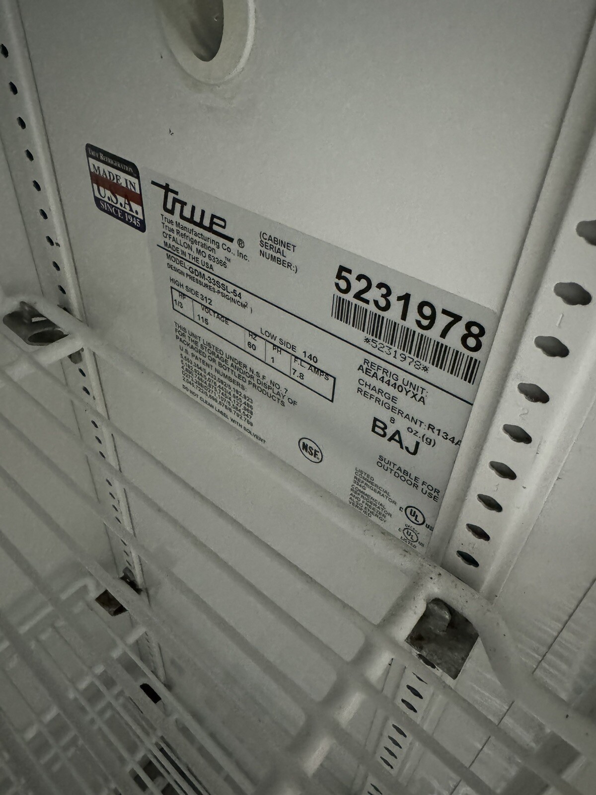 True Beverage Cooler eBay