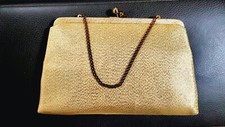 Vintage After Five By Land M Gold Tone Clutch Evening Bag Purse W/ Coin Purse