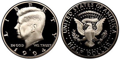 1994 S PROOF KENNEDY HALF DOLLAR  FROM PROOF SET