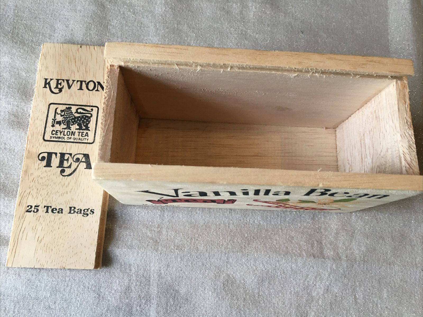 Kevton Vanilla Tea Wood Box (Empty) Vintage eBay