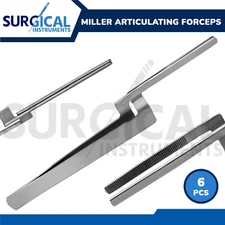 6 Pcs Miller Articulating Forceps Dental Surgical Instruments German Grade