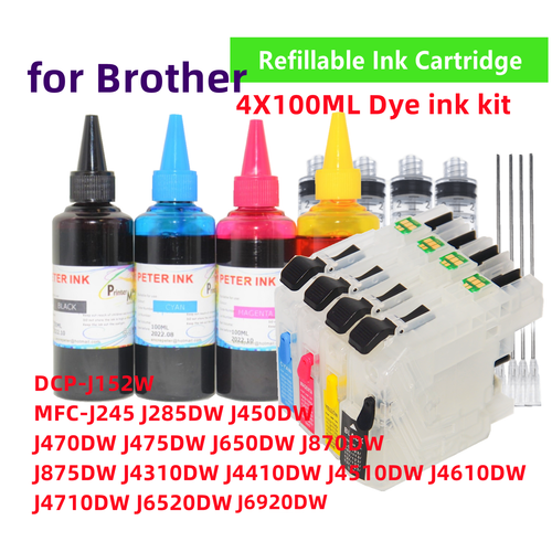 Refillable ink cartridge for Brother MFC J4410DW J4310DW Printer LC103 s - Picture 6 of 6