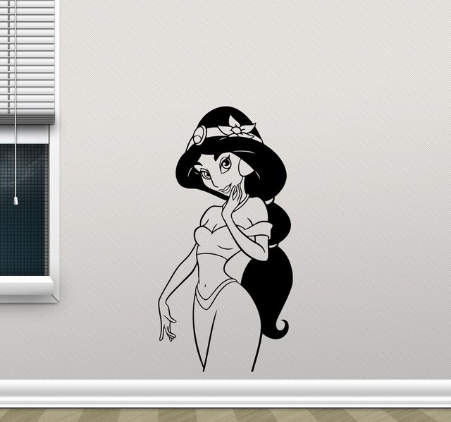 Princess Jasmine Wall Decal Aladdin Vinyl Sticker Kids Decor Poster