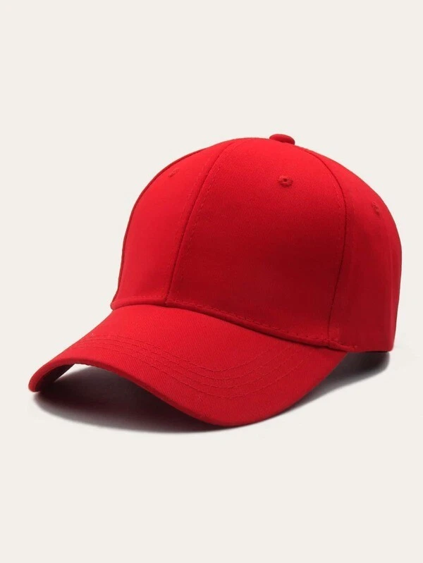 Baseball Cap for Men & Women Plain Solid Red Hat Flexible Fit Plain Ball  Caps