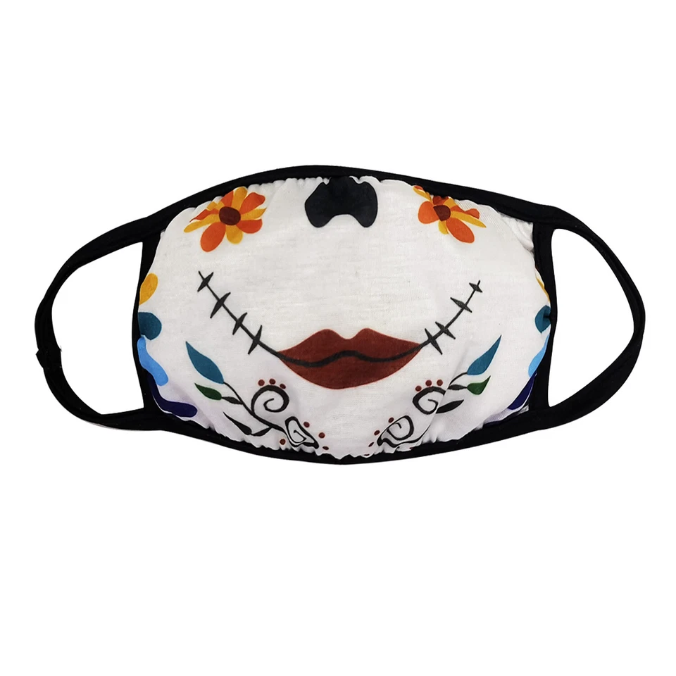 Halloween Scary Lovely Funny Soft 3 pcs 4 pcs Reusable Cloth Face Masks Set - Image 4 of 4