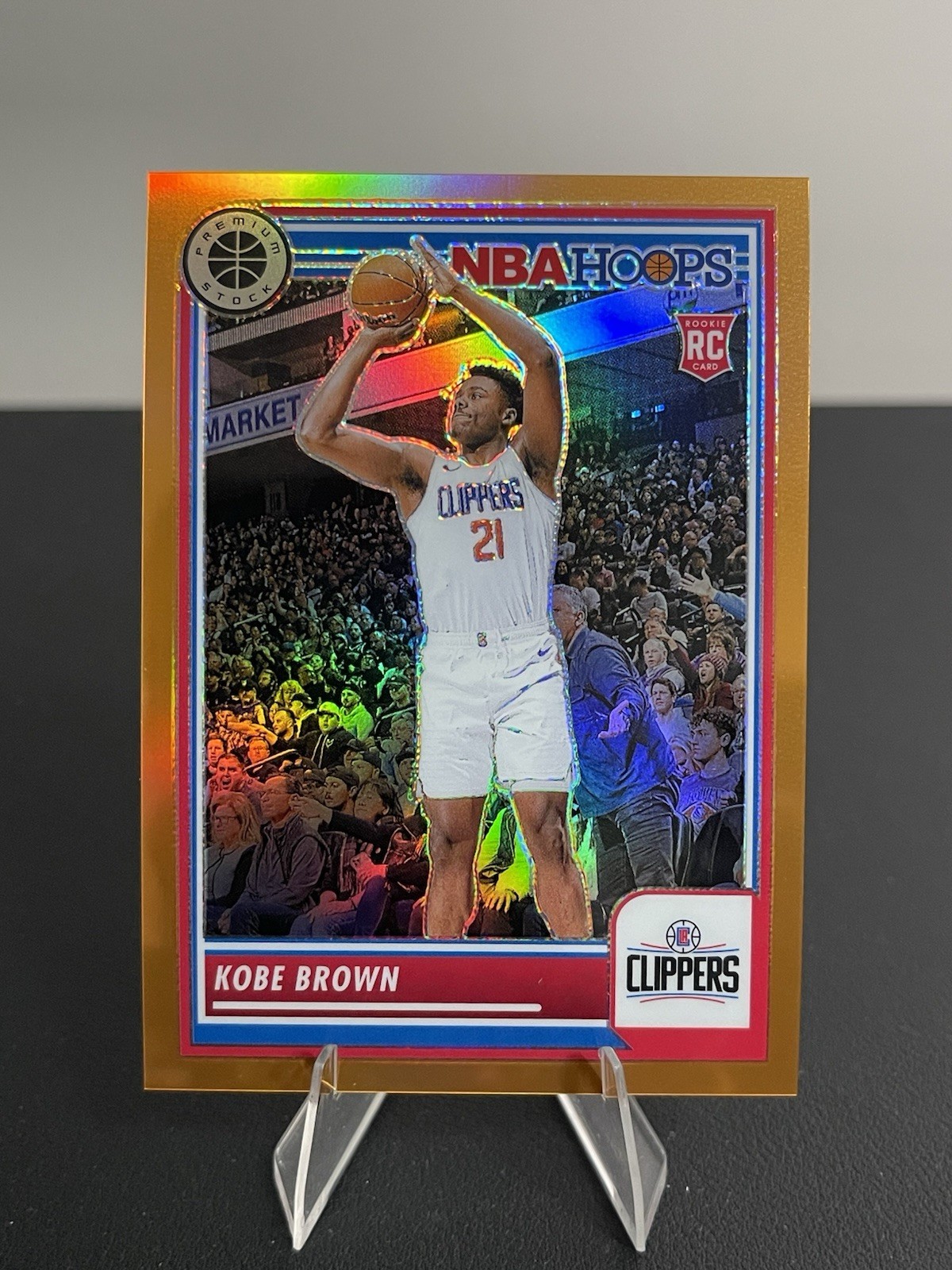 2023-24 Panini Nba Hoops Premium Stock - Kobe Brown #55 Orange Prizm /299 (RC)