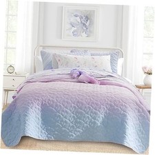 Quilt Set Full Queen Size 3 Piece, Bailey Pattern Full/Queen Multicolor