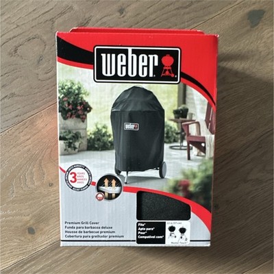 Weber Premium Grill Cover 7150 Black 22 in (57 cm) Weather Resistant Straps