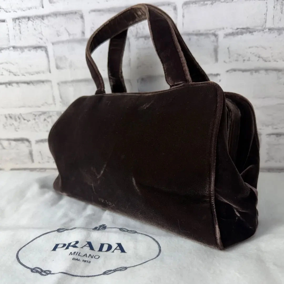 PRADA Shoulder Bag Women's Velvet Exterior Bags & Handbags for