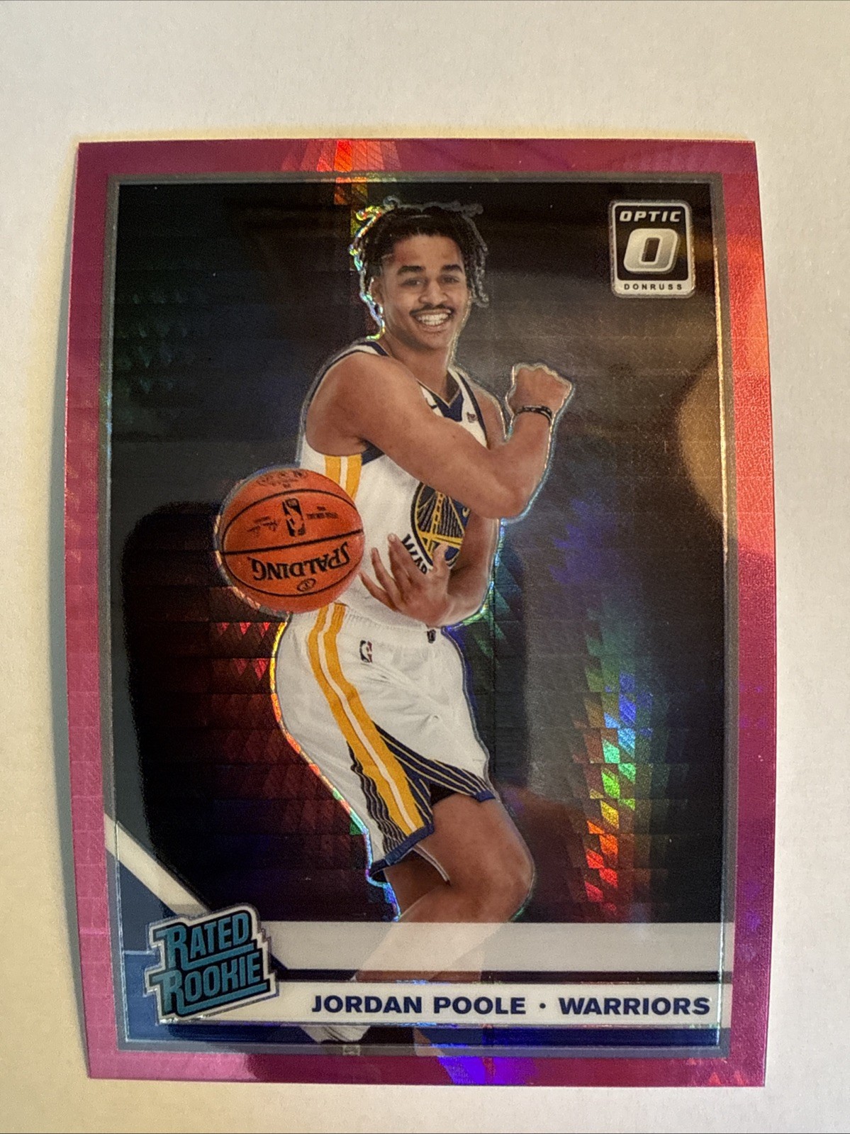 2019-2020 Donruss Optic Rated Rookie Pink Hyper - JORDAN POOLE - Warriors #169