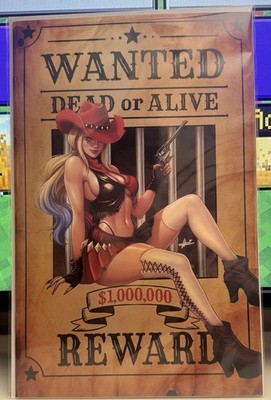Harley Quinn Wanted Reward Poster - Artist Alley Multiverse Saga    